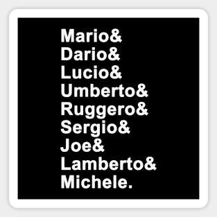 Italian Masters of Horror {First Names] Magnet